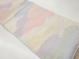 雲模様織出し袋帯